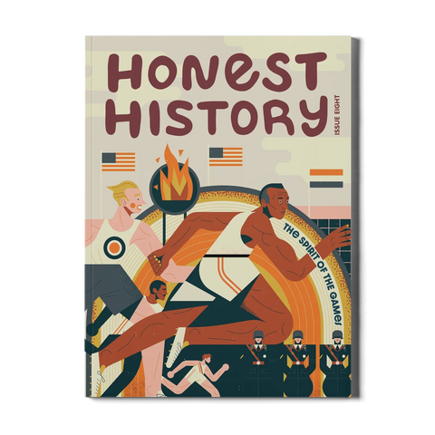 honest history magazine issue 8 cover about Jesse Owens and the Olympic Games written for kids ages 6–12