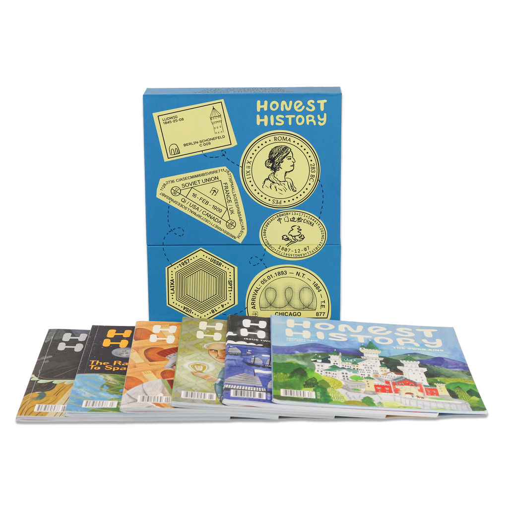 Capsule collection 1 featuring the first six issues of honest history magazine for kids ages 6-12