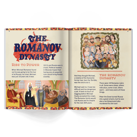 the romanov dynasty story from honest history magazine issue 14 about russia, romanov dynasty, and tchaikovsky written for kids ages 6–12