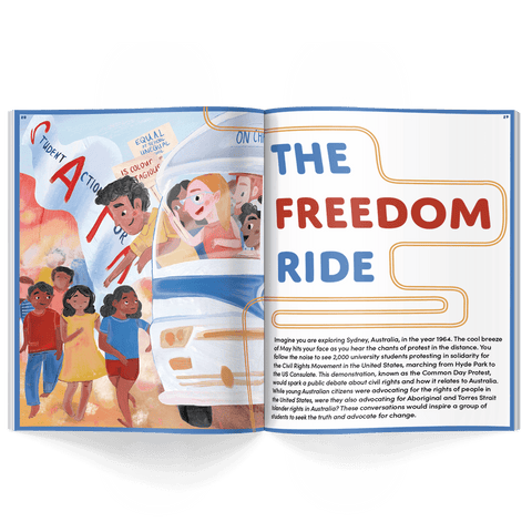 issue 19 spread freedom ride article about australia