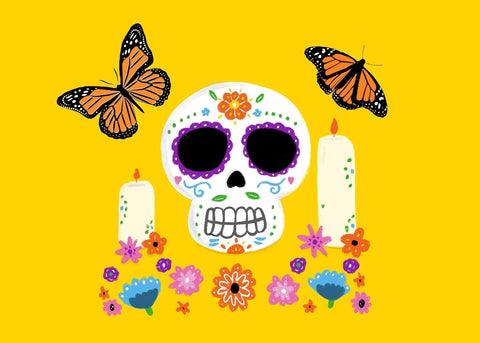 Día de los Muertos and Monarch Butterflies
