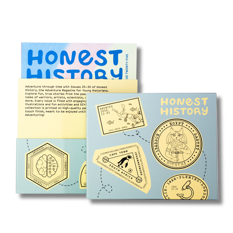 Honest History Capsule Collection 5 for kids featuring Issues 25-30 of Honest History magazine