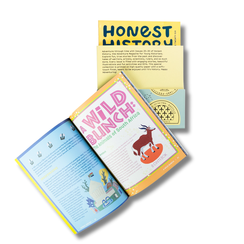 Honest History Capsule Collection 5 for kids featuring Issues 25-30 of Honest History magazine