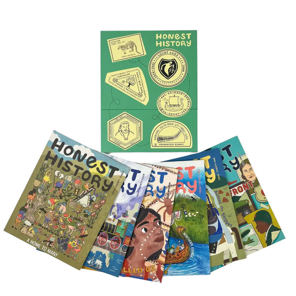 Honest History capsule collection 4 featuring Issues 19-24 of Honest History Magazine