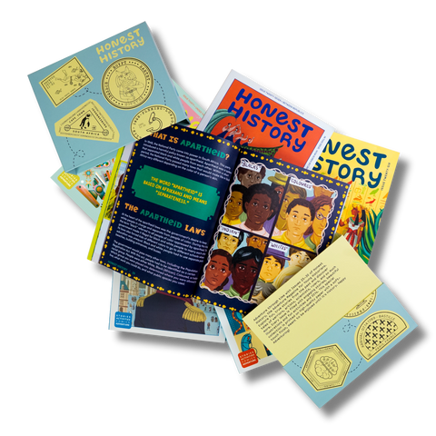 Honest History Capsule Collection 5 for kids featuring Issues 25-30 of Honest History magazine