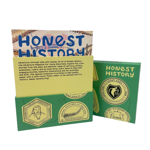 Honest History capsule collection 4 featuring Issues 19-24 of Honest History Magazine