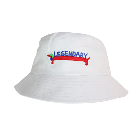 white legendary bucket hat for kids in children's size one-size-fits-all