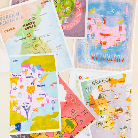 Risograph Prints: The Map Collection