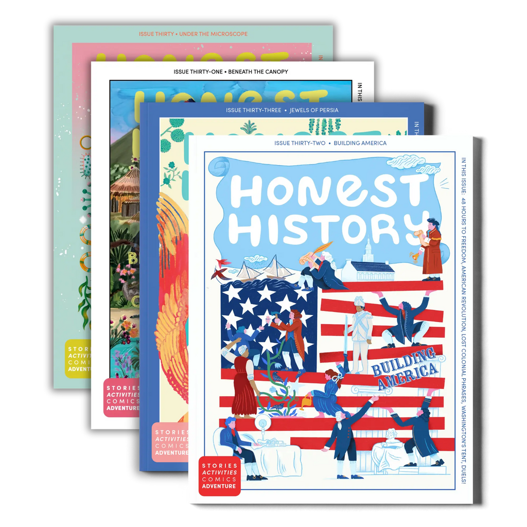 Honest History magazine for kids magazine covers for one year subscription
