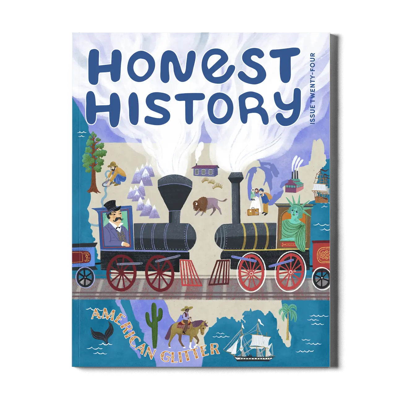 Honest History magazine Issue 24 cover featuring the Gilded Age of America for kids
