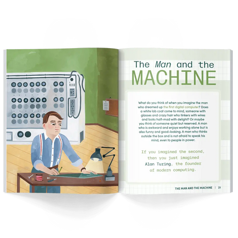 Honest History magazine for kids Issue 28 feature article about artificial intelligence