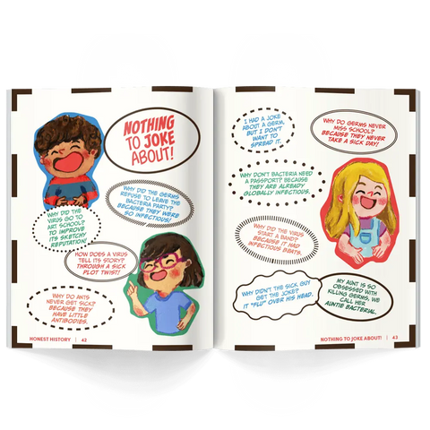 Honest History magazine for kids Issue 30 article featuring jokes