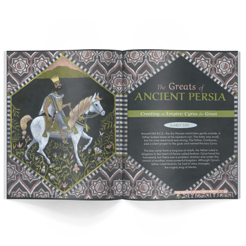 Magazine story about Cyrus the Great from Honest History issue thirty-three titled 'Jewels of Persia' for kids.