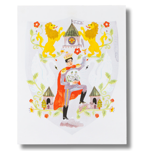 King Ludwig II Risograph Print by Sarah Walsh