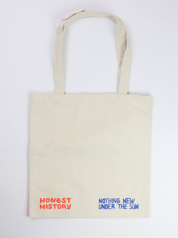 Back of nothing new... tote bag from honest history 100% canvas made in the usa