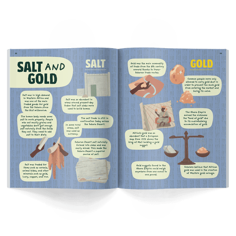 salt and gold story from honest history magazine issue 13 about africa, mansa musa, timbuktu written for kids ages 6–12