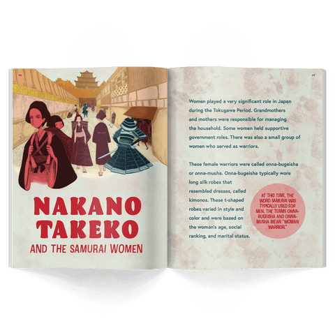 nakano takeko and samurai women from honest history magazine issue 16 about japan, samurai, and japanese culture written for kids ages 6–12